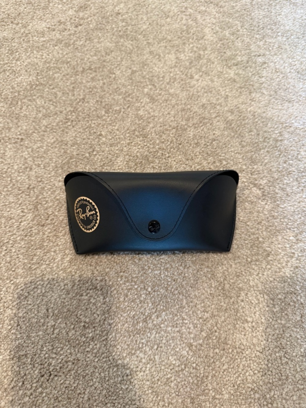 Ray-Ban Black Sunglasses Case with Gold Logo
